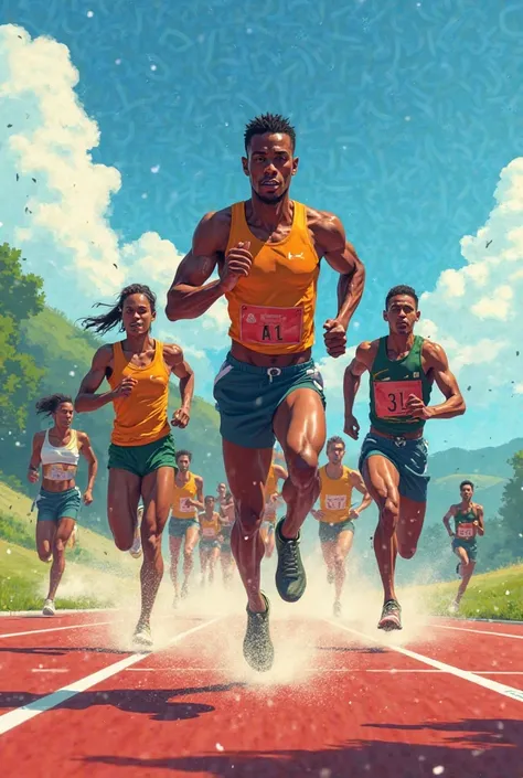 Kenyans running in anime 