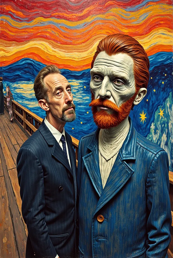 Van Gogh with Romero Brito in ((The scream  ))