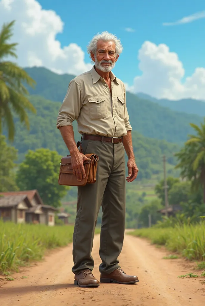 Tax collection: 50-year-old man in the Colombian countryside 