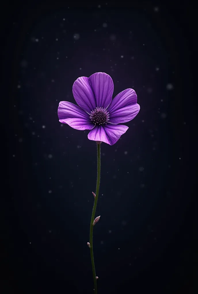 Generate a black background image with a purple 2D clover