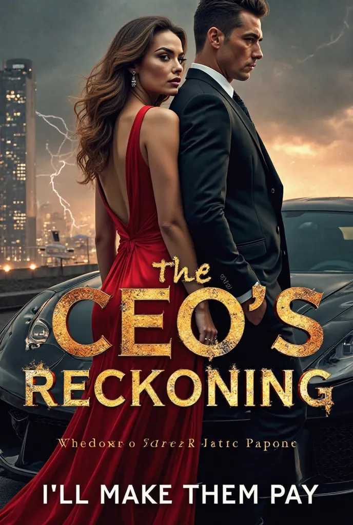 A cinematic, ultra-luxurious, and intense book cover featuring a gorgeous, powerful woman with an air of danger and a billionaire CEO who exudes dominance and revenge. The scene captures a moment of reckoning—where love, power, and vengeance collide in an ...