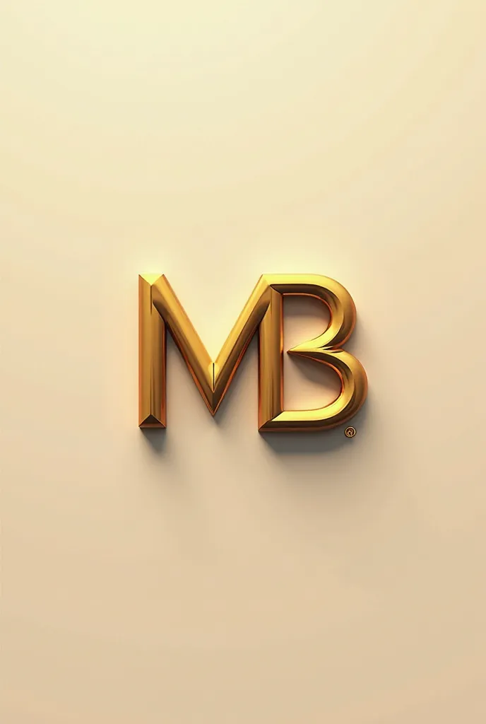 Create a logo like the verified one on Instagram but with the letters MB in gold