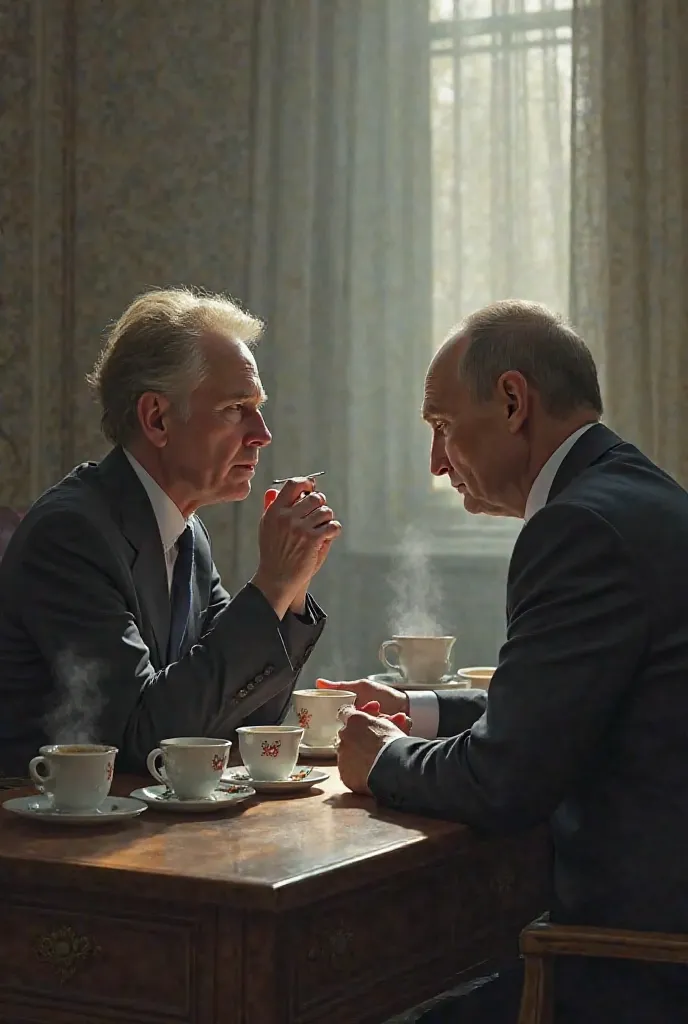 Zelenskiy and Putin are drinking tea