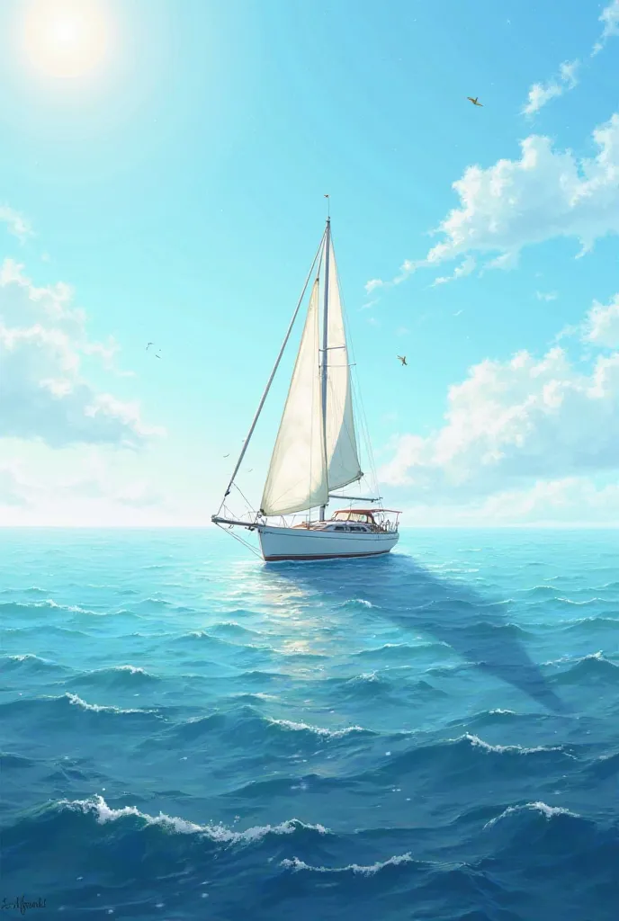 At sea in summer