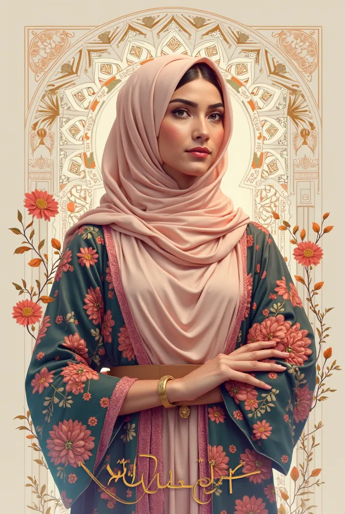 Create a professional islamic mixed picture logo International Women's Day 2025