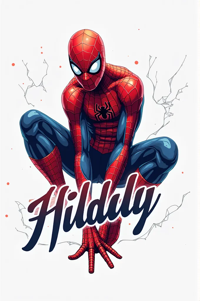 Logo de Spiderman que diga Hildaly 