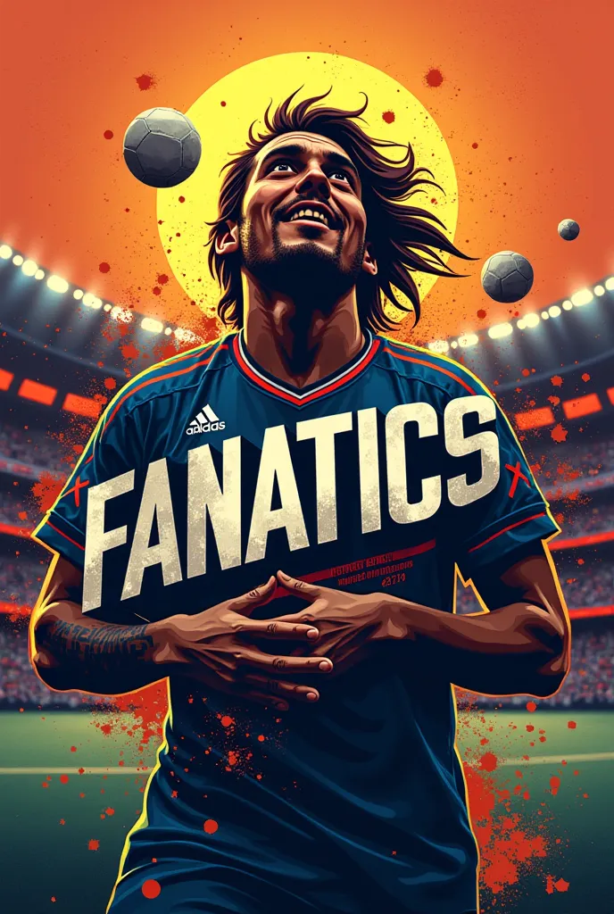 Logo with the word Fanatics. The logo must have the theme of sports such as soccer and basketball and the design of one or more sports jerseys 