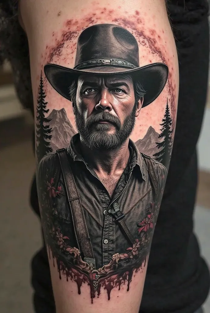 Tatouage red dead redemption Arthur Morgan 