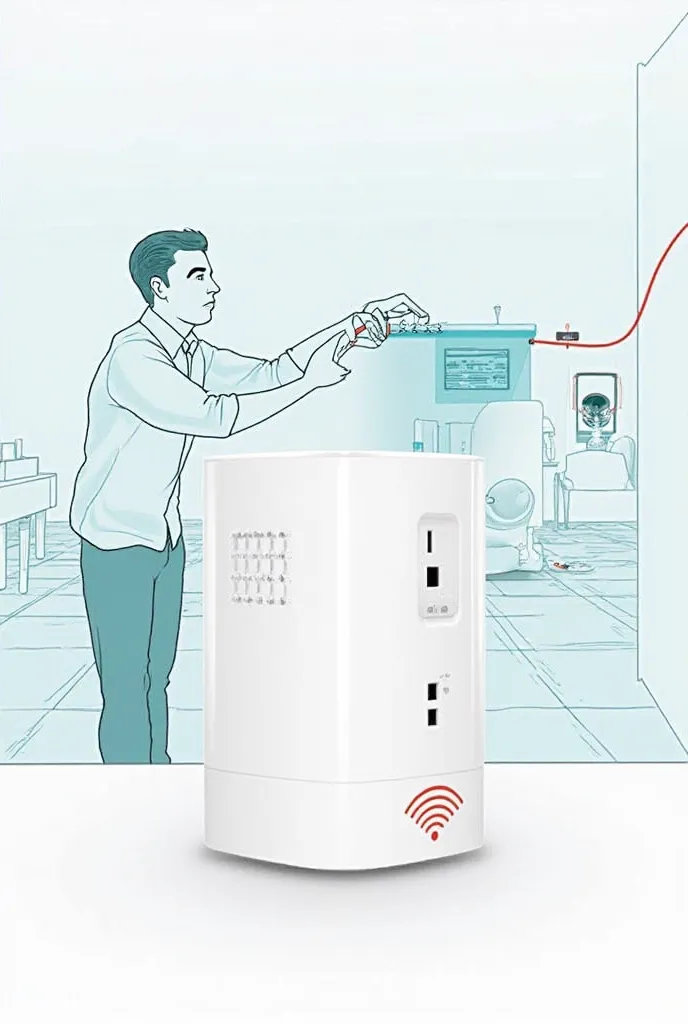 Image for Wi-Fi Router / Extender Installation
With background Of wifi router