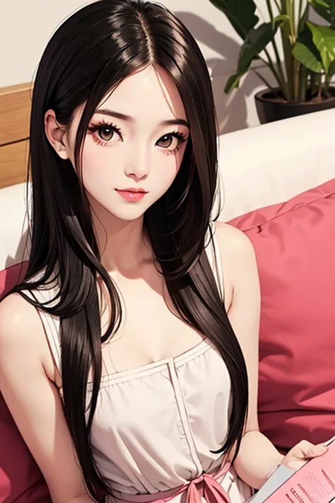   General Description  :

"A young and elegant Korean woman, with delicate and feminine facial features.   Oval face, big and expressive eyes, full lips and a subtle smile.  long hair e escuros, Clean and soft skin . dressed in sexy clothes, But they are u...