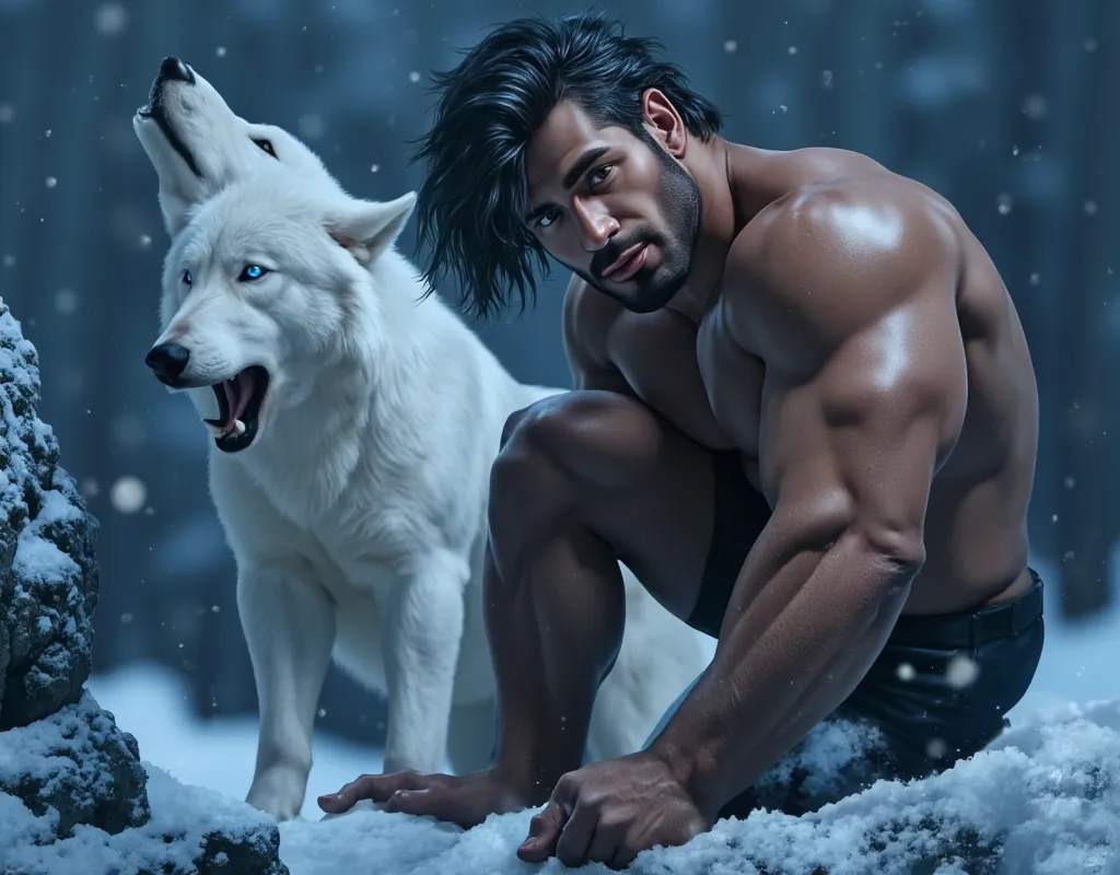 Masterpiece, Accurate, Award Winning, Best Quality, Extremely Detailed, 8K, HD, Super-Resolution, Realistic Textured Hair and Skin, cinematic fantasy realism. A strikingly handsome, hyper-muscular Middle Eastern man with warm olive-toned skin and piercing ...