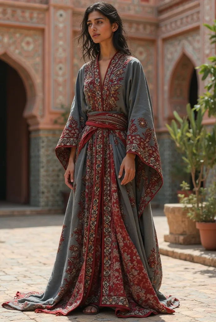 Moroccan Jabador in gray and red