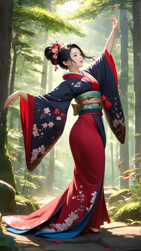 (very intricate unity 8K CG wallpapers), (masterpiece), (Highest quality),(realistic),geisha,kimono,dancing,elf,Pointed ears,((best quality)),HDR,UHD,studio lighting,ultra-fine painting,sharp focus,physically-based rendering,extreme detail description,prof...