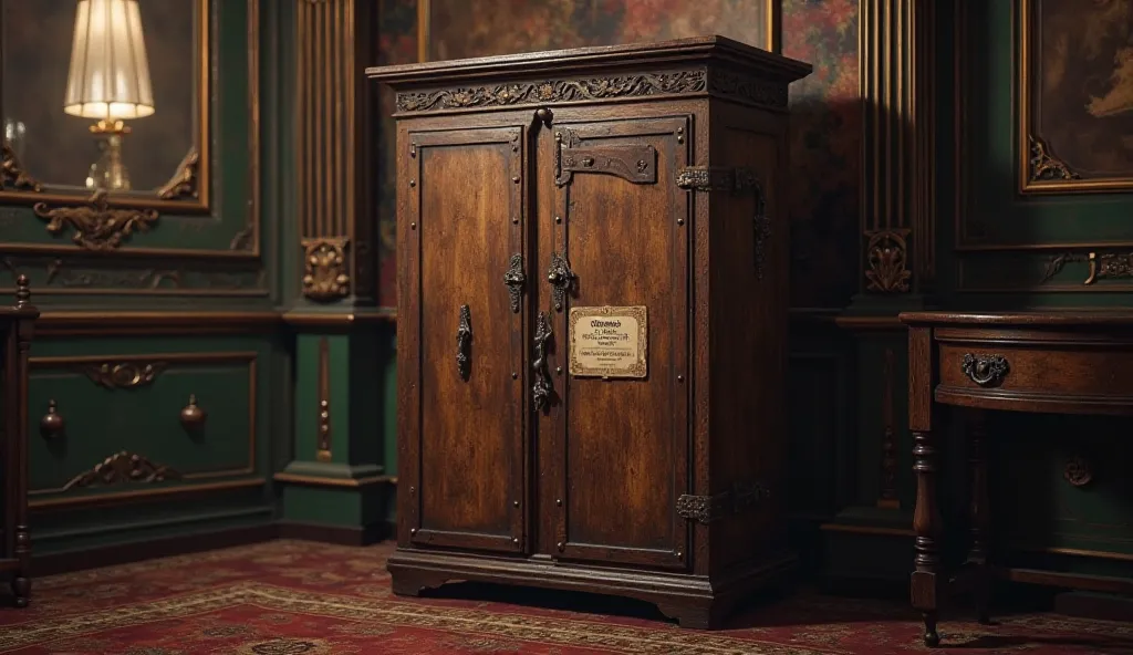 A locked cabinet on the Titanic labeled ‘Binoculars’ – The missing key nowhere to be found.
