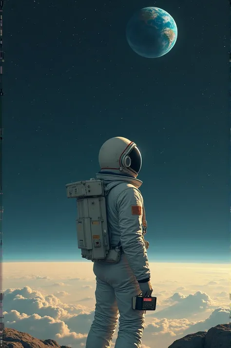 The image must convey a deep sense of peace and loneliness. Soft colors and a pastel-tone palette are essential to create the desired lofi atmosphere. The astronaut may be contemplating the Earth or the vastness of space, conveying a sense of introspection...