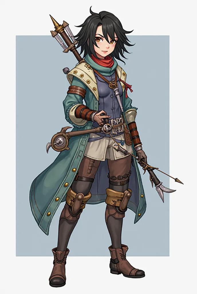 /imagine girls monster Hunter Character Name**: Lira, the Gale Strider #### Appearance: - **Facial Features**: Lira has a youthful appearance,face with a determined expression. She has a slight scar across her left cheek, adding character to her look. - **...