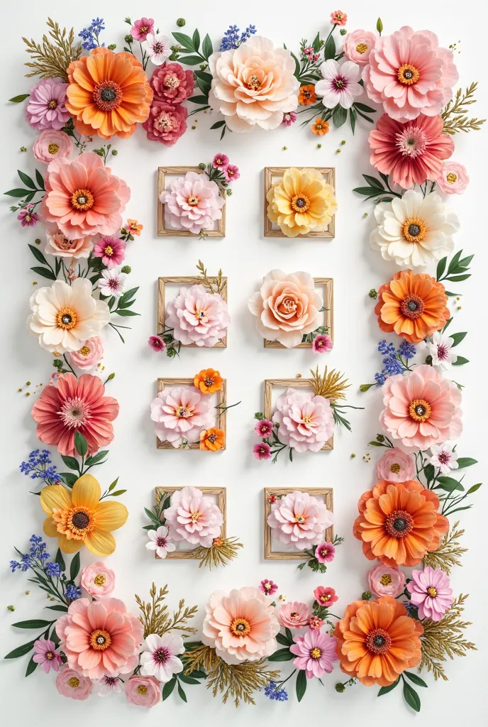 I want the flowers inside each square and the bigger image so I can cut the numbers then I want a sheet with 15 numbers from 1 to 15