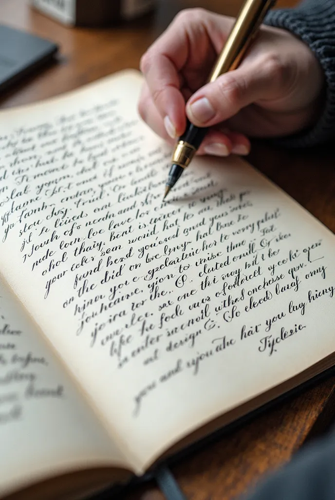 someone writing a letter with a pen on a notepad, a detailed drawing by Konrad Witz, pixabay, romanticism, writing a letter, writing in journal, intricate writing, pen and paper, writings, with some hand written letters, full page writings, handwriting tit...