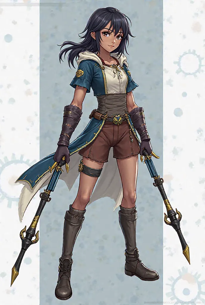 /imagine girls monster Hunter Character Name**: Lira, the Gale Strider

#### Appearance:
- **Facial Features**: Lira has a youthful appearance,face with a determined expression. She has a slight scar across her left cheek, adding character to her look.
- *...