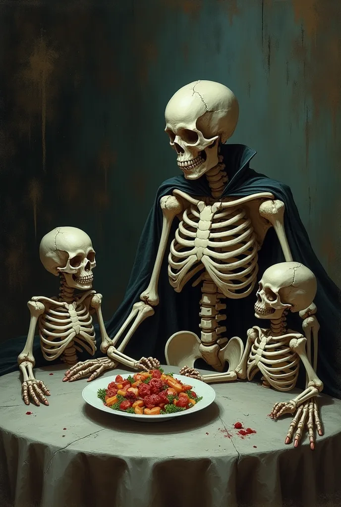 The image should come as dinner from the skeletons of the mother with her ren aged s and 6 months