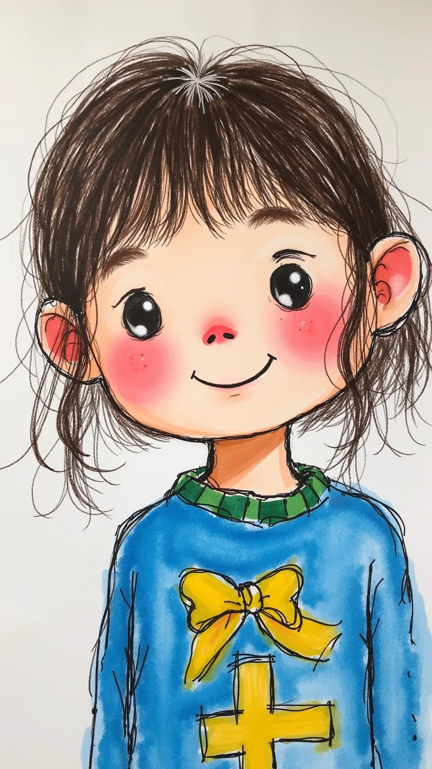 Portraits drawn by kindergarten ren