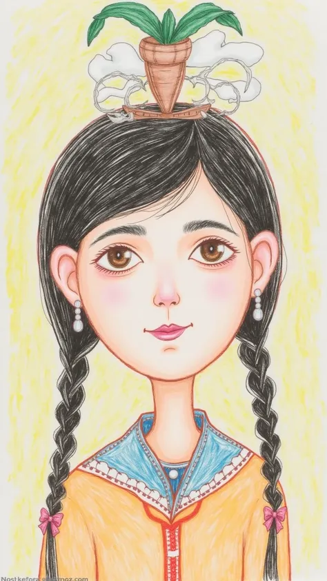 Portraits drawn by kindergarten ren