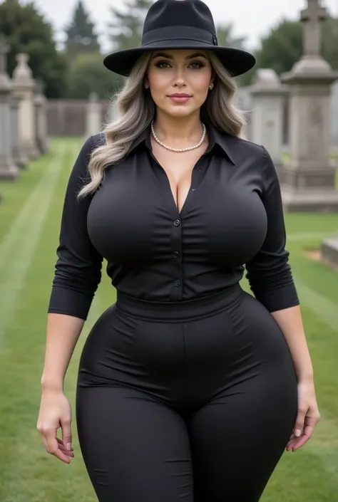 Beautiful veteran (  50-year-old woman  )  slight wrinkles on the face , beautiful curvaceous and voluptuous body (hourglass figure,  plump body ) Plus size woman, generous curves (wide hips, Slim waist, thick legs,  thick thighs , chubby ass,  Bustos medi...