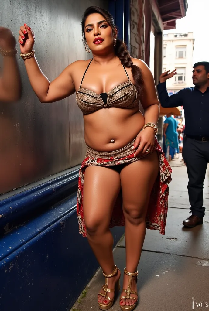 Realistic indian plus size bollywood actress Tamanna Bhatia washing clothes. Exposing her massive gigantic thighs and thick fat calves. Her blouse is very low exposing her massive breast and huge clevage. Her long ruffled hair tied in a braid. She is looki...