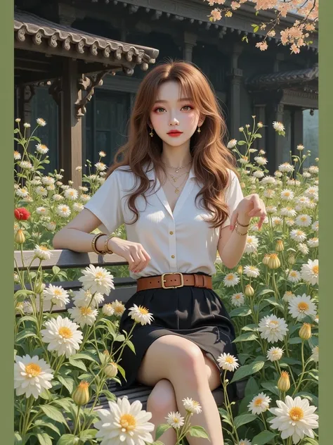 ((Medium Shot, Realistic Cinematic, 8K High Resolution))

A young Thai woman sits gracefully on a park bench, surrounded by a serene and lush atmosphere. Her face radiates delicate beauty with well-balanced features—smooth, rosy cheeks, a slightly upturned...