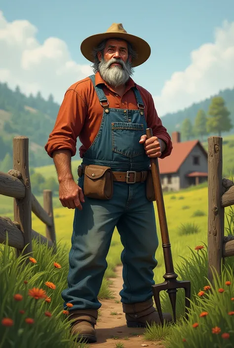 Create a farmer like 40 years old