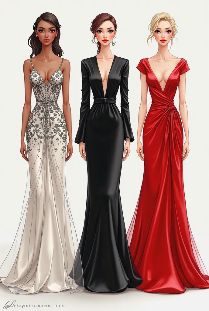 Okey I need a collection book with three women's figurines, I chose three fabrics my base will be a white one with a black print and transparent lines (In greater quantity), My accessory is a satin black fabric (In smaller quantity) And my accent is a brig...