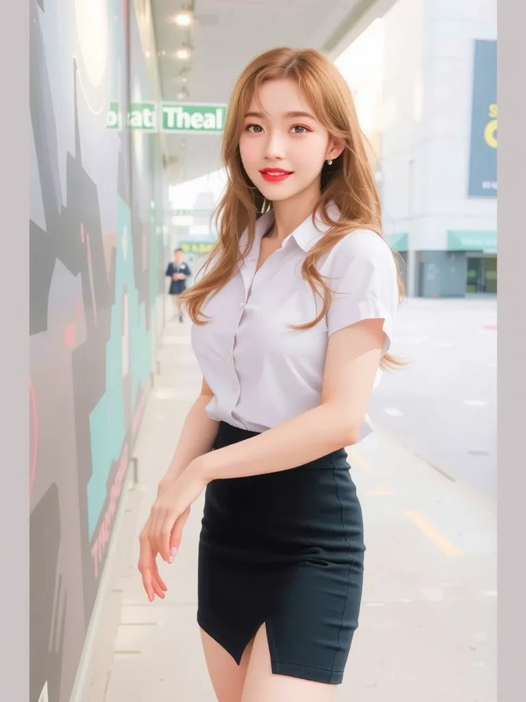 ((Medium Shot, Realistic Cinematic, 8K High Resolution))

A Thai female university student, around 20 to 21 years old, stands confidently against the vibrant backdrop of a bustling metropolis at night. City lights bathe her in a warm golden glow, illuminat...