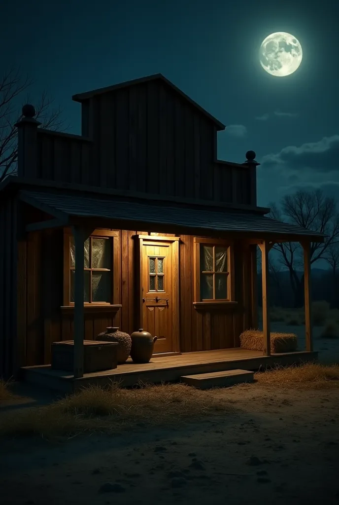 Here’s the prompt for generating your Wild West-themed video:

"Create a 7-second Wild West video with a cinematic vibe. The scene begins with an outside view of a saloon in the middle of the night, lit only by moonlight. A light breeze causes hay to flow ...