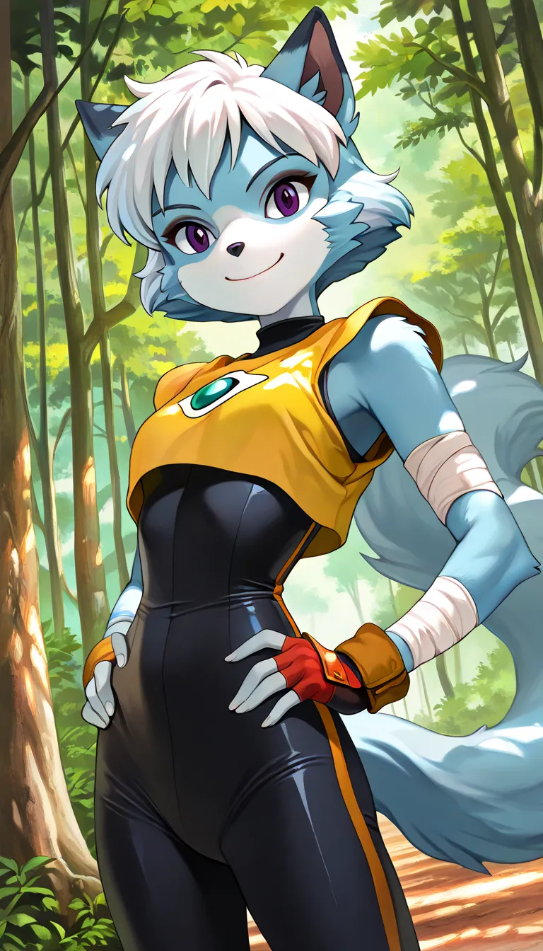 (1girl, TangleTheLemurSDXL), (extremely detailed CG unit 8k wallpaper),(master part), (best quality), (ultra detail), (best illustration),(ghibli_style), cowboy shot, dutch angle , close up, standing, facing viewer, looking at viewer, perfect face, perfect...