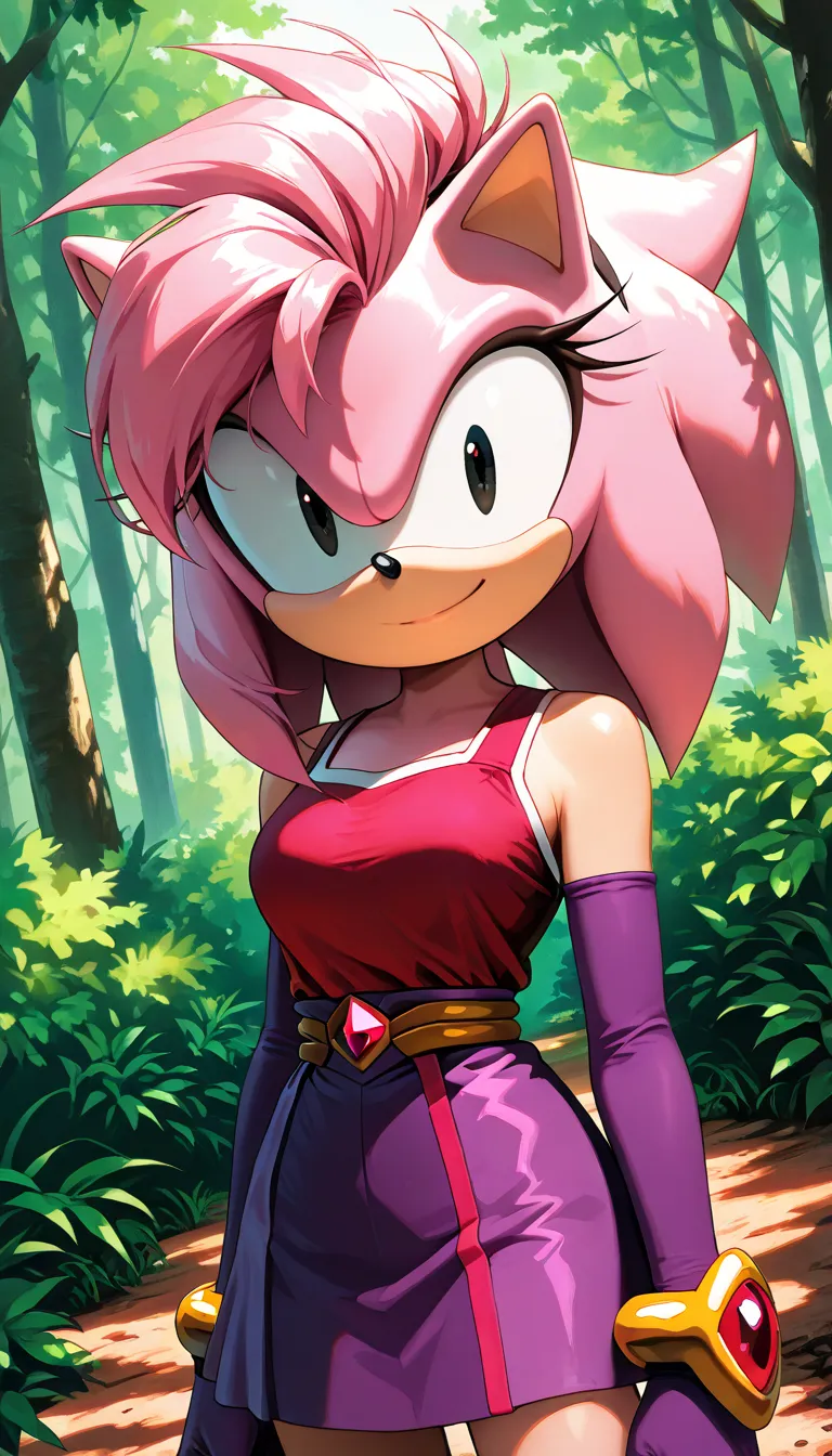 (1girl, Sonia the Hedgehog \(Sonic Underground\)), (extremely detailed CG unit 8k wallpaper),(master part), (best quality), (ultra detail), (best illustration),(ghibli_style), cowboy shot, dutch angle , close up, standing, facing viewer, looking at viewer,...