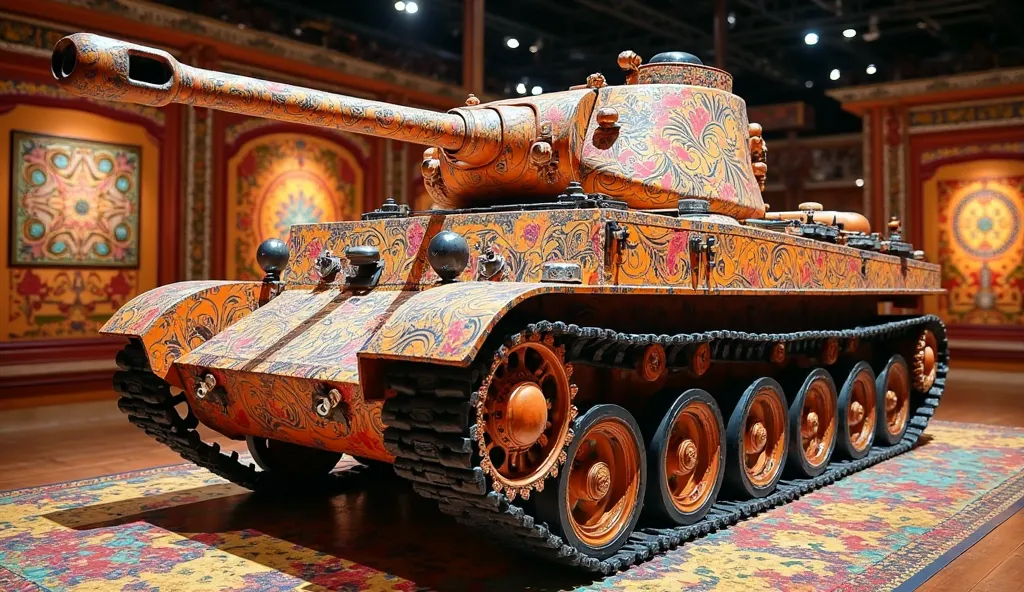 T 44 tank mehndi colour showroom