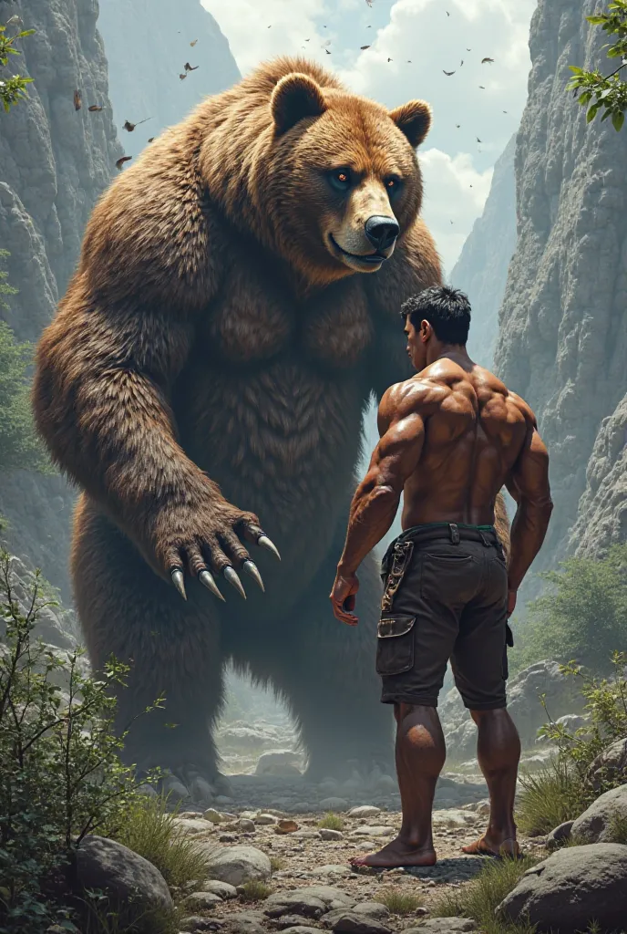 Bear and bodybuilder man