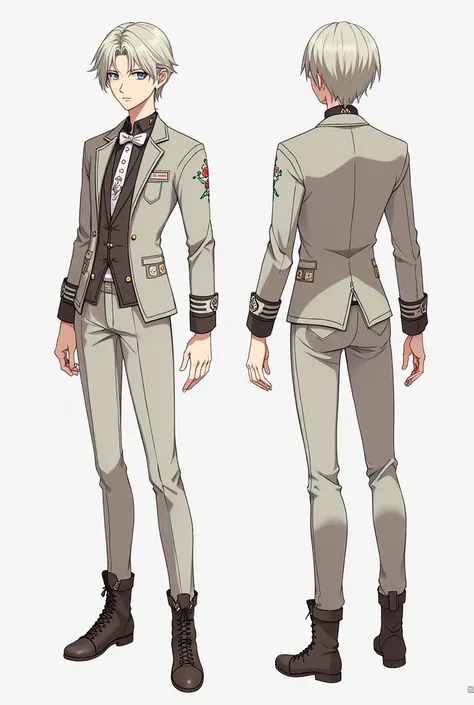 full body reference sheet genshin male young