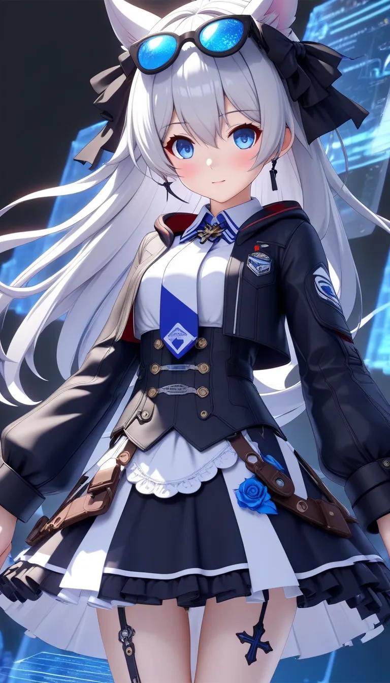 Delisa Apocalis、Theresa Apocalypse、Collapse Academy、Theresa ApocalypseはCollapse Academyのキャラクター、Honkai Impact 3、Honkai Impact 3のキャラクター、A weapon with a cross larger than your height。 Silver Hair、 lolicon、 small tits、 Lolita、long hair caught in a hole、 blue e...