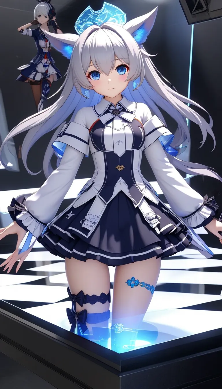 all back、Delisa Apocalis、Theresa Apocalypse、Collapse Academy、Theresa ApocalypseはCollapse Academyのキャラクター、Honkai Impact 3、Honkai Impact 3のキャラクター、A weapon with a cross larger than your height。 Silver Hair、 lolicon、 small tits、 Lolita、long hair caught in a hol...