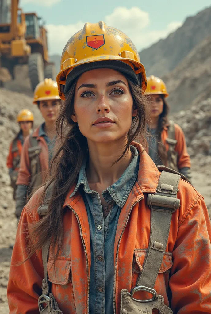 8 march international women's day poster for women working in perlite mine