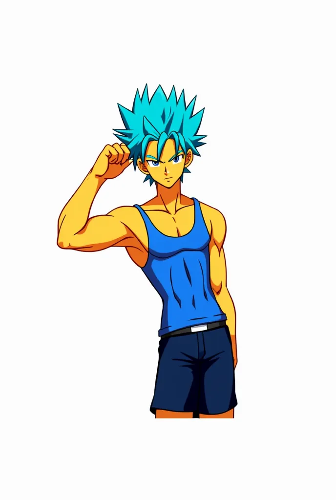 Anime  realistic draw version.. orange 20 year old boy buff