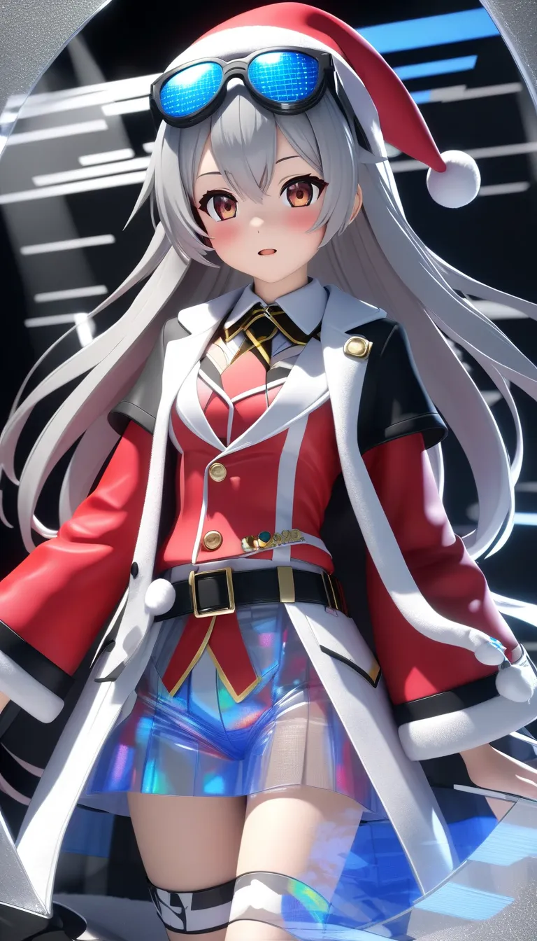  Sorazaki Hina。Sorasaki Hina。 Sorazaki Hina (Sorasaki Hina)はBlue Archiveのキャラクター。　Blue Archive。Gray Hairをlong hair caught in a hole。feathers on the waist 、。 virtual Santa clothes idol。\  character "  atlus"\, alone, ((   Transparency ３d,   transmission trea...