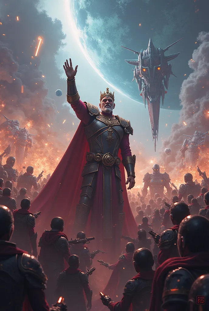 For the King of Space
We will fight to end disgrace
In our once proud land
We will make our stand
When the dark lord comes
We will shoot our laser guns
For the glory of mighty Dundee