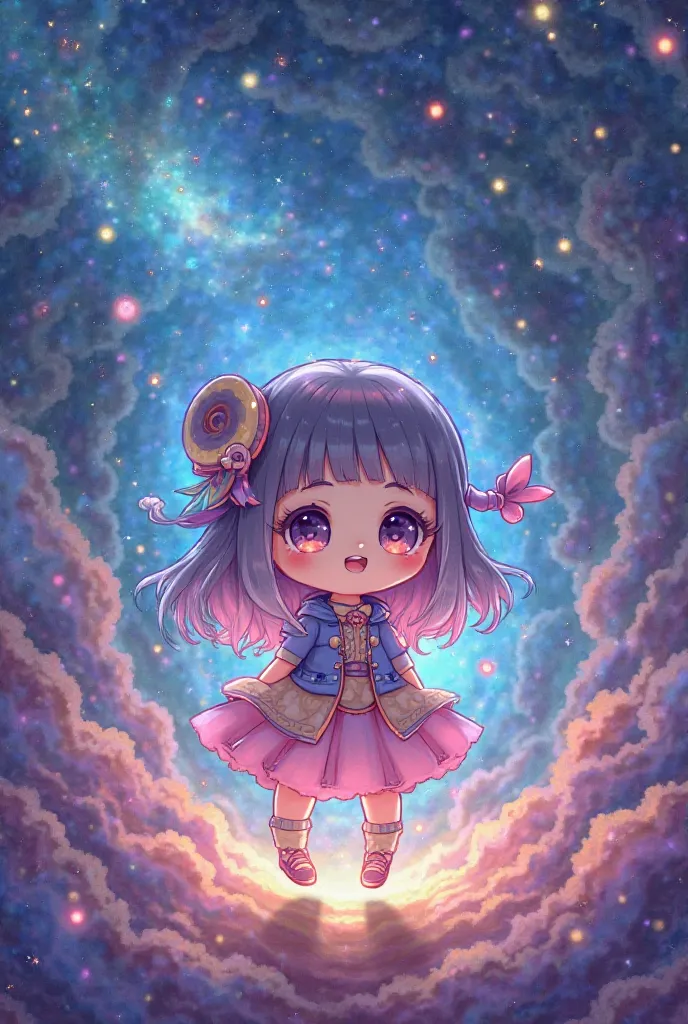 Chibi character illustration based on nebula