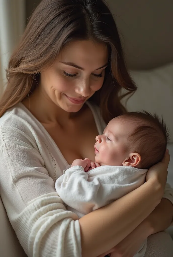 Photo of a mother holding her baby