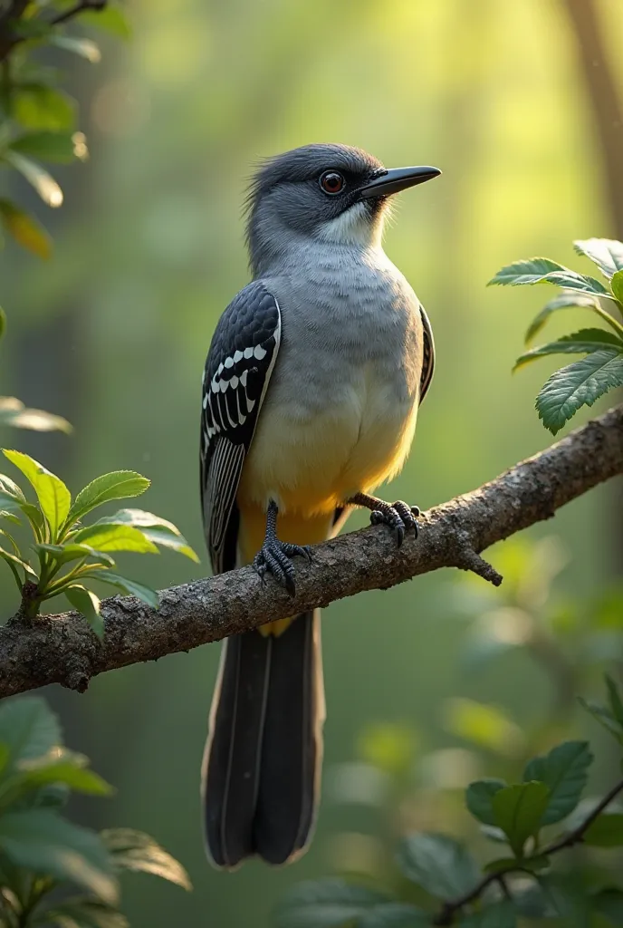 A cuckoo sitting on a branch