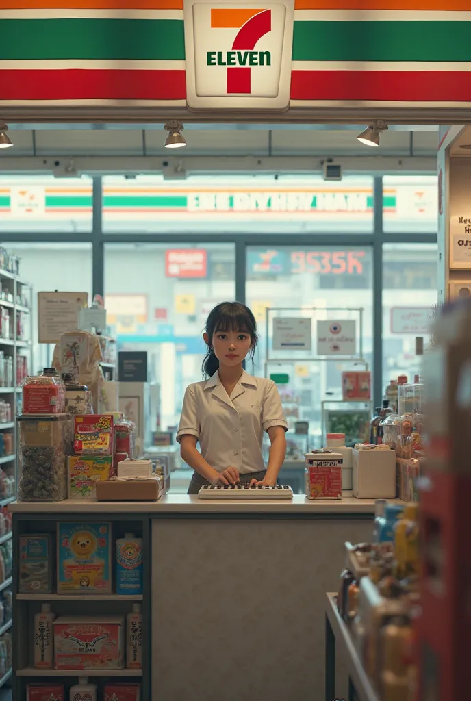 hyperreal、7-Eleven checkout counter、Japanese、Seven Eleven in Japan