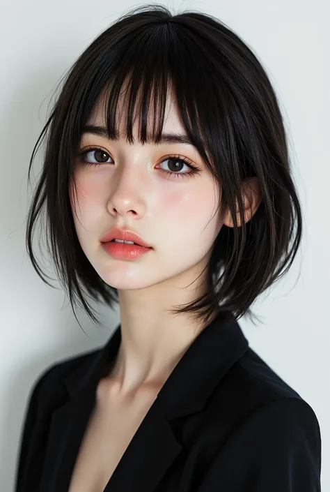 High quality,8K Ultra HD,White Collar Beauty ,Straight short hair