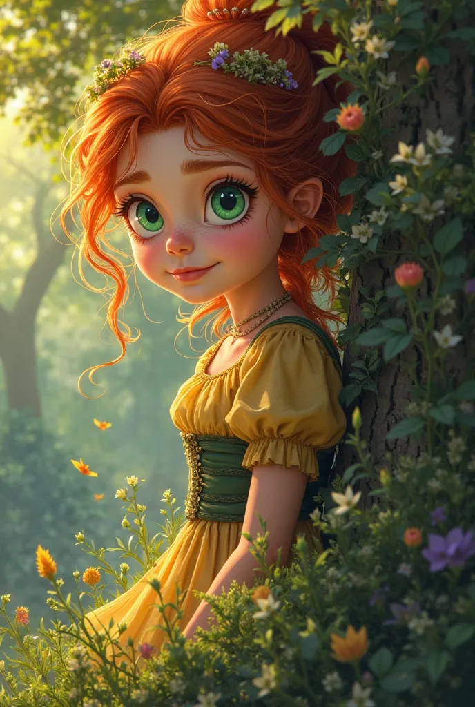 Once upon a time, in the quaint village of Eldoria, nestled between rolling hills and whispering forests, there lived a young girl named Lila. With her fiery red hair and curious green eyes, Lila was known for her adventurous spirit and kind heart. She spe...